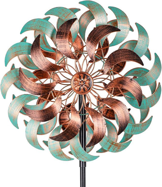 DREAMSOUL 360° Wind Spinners Outdoor, Metal Wind Spinner 64 Inch Windmill for Yard Garden Outdoor Decor