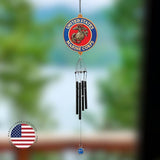Red Carpet Studios Windchimes Officially Licensed Patriot Military Wind Chime, 23" Long, United States Marines
