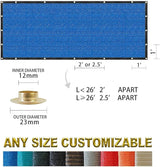 Houssity Blue 3' x 12' Balcony Deck Fence Privacy Screen Cover Panel Shade Cloth Fabric for Chain Link Fence Patio Pool Railing Driveway Walkway Porch Playground Dog Kennel Residence Commercial Use