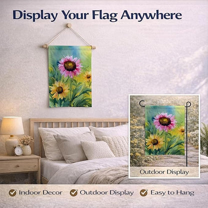 Caroline's Treasures Kentucky Goldenrod in Watercolor Garden Flag Mailbox Flag Decorative Yard Flag Banner Outside Patio Artwork Yard Flower Beds, Garden Size, Multicolor