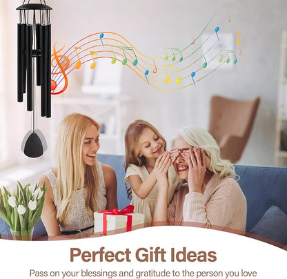 MFEESYOB Wind Chimes for Outside, 32" Outdoor Deep Tone Aluminum Wind Chime, Professionally Tuned E Major Pentatonic, Weather-Resistant Garden Decor, Memorial Gift for Mom