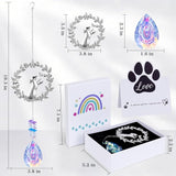 Dog Memorial Gifts for Loss of Dogs Crystal Suncatcher, Pet Memorial Gifts for Dogs, Loss of Dog Sympathy Gift, Bereavement Gift, Hanging Crystals Ornament for Window Rainbow Maker Home Decor