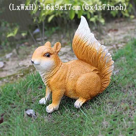 Garden Decor Statues Tree Accessories Patio Yard Hand-Painted Outdoor Sculptures Hand Holding Realistic Animals Figure Statue,D 16x9x17cm(6x4x7inch)