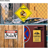 SQUIRREL Xing Crossing Sign Funny Novelty Metal Tin Sign for Bar Club Country Home Coffee Shop Indoor& Outdoor Decor Yellow Street Sign 12X12inch
