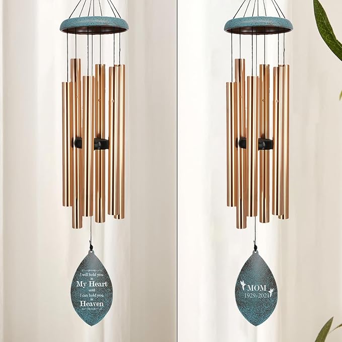 ASTARIN Personalized Wind Chimes for Outside Deep Tone,Customized Windchime Outdoors, Chimes for Outdoors,Sympathy Wind Chimes Memorial for Mom Dad，All Metal Wind Chime