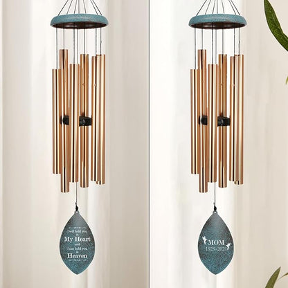 ASTARIN Personalized Wind Chimes for Outside Deep Tone,Customized Windchime Outdoors, Chimes for Outdoors,Sympathy Wind Chimes Memorial for Mom Dad，All Metal Wind Chime