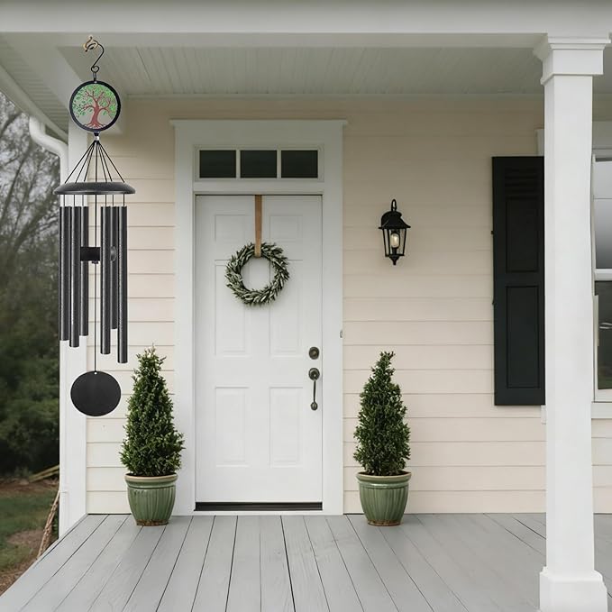 Windchimes in Memory of a Loved One - 50-Inch Extra-Long Style,6 Thick Tubes, Tree of Life Design, Soothing Deep Tone Suitable for Garden Decora, Sincere Sympathy Gifts to Grief and Honor Loved Ones