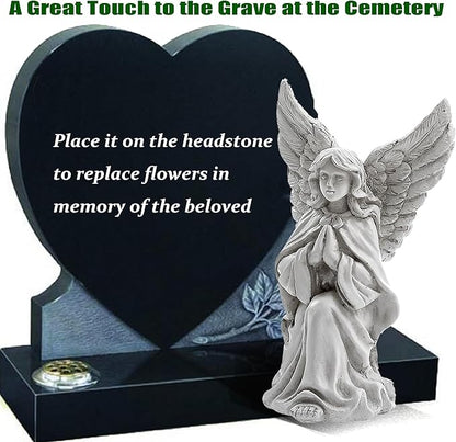 Angel Statues for Garden, 11" Angel Garden Statues Outdoor, Garden Angels Outdoor/Outside Statue, Praying Angel Grave Decorations