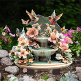 Hummingbird Flowing Water Garden Stake Decor, Butterfly Acrylic 2D Garden Decoration,Sculptures Ornament Garden Accessories for Outdoor Indoor Yard Lawn Pot Plants (Style A)