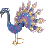 PeacockStatue, IronLawnFigurineGardenDecorwithIntricateDetailsandVibrantColors, forBackyardPorchPatioOutdoorDecoration