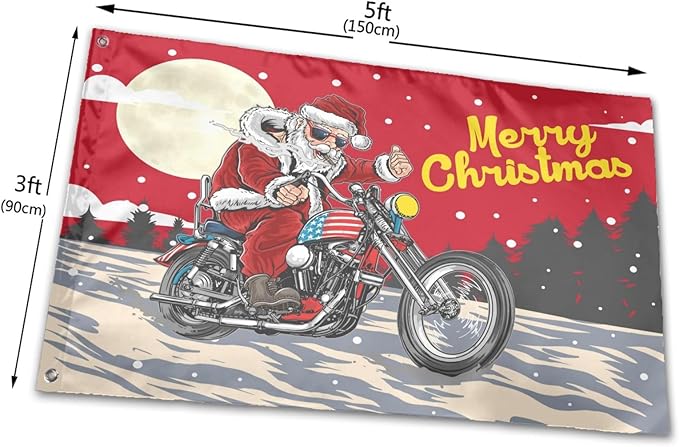 Santa Claus Flag 3x5 Ft Outdoor Indoor With Grommet Merry Christmas Flags Garden Yard Banner Decorative Sign