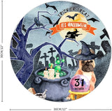 Retro Metal Sign 12"x12",Happy Halloween Scary Night Grave Witch Bats Trick Or Treat Dog Aluminum Tin Metal Sign for Home Living Room Bedroom Garden Farm Patio Decor Wall Art Poster