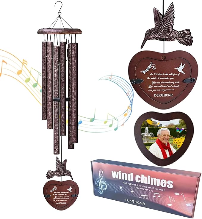 Healing Journey 32-Inch Memorial Wind Chimes for Outside – A Graceful Set of Sympathy Wind Chimes with S-Hook for Easy Hanging, Perfect As A Garden Decor Sympathy Gifts for The Loss of Loved One.