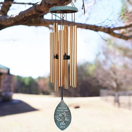 ASTARIN Wedding Gifts Wind Chime, Personalized Names & Date Wind Chimes Gifts for Couple 2026, Wedding Gift for Newlywed Bride Groom Husband Wife, Valentine’s Day Anniversary(Produced in USA)