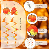 NOVWANG 2 Piece Fall Wind Spinners, Autumn Thanksgiving Hanging Flag Windsock Fall Orange Outdoor Decorations for Home Garden Yard Patio Decor