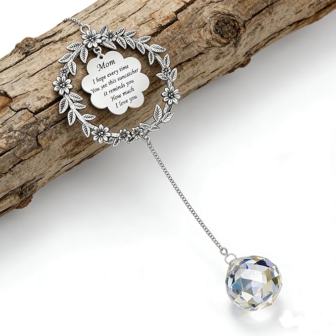 Gifts for Mom, Suncatcher Birthday Gifts for Mom from Daughter Son, Sun Catcher for Christmas Birthday Mothers Day Thanksgiving