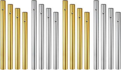 M METERXITY 16-Pack Wind Chime Tubes, 8 Sizes Aluminum Metal Wind Bell Empty Tubes for Outside/Adults Arts and Crafts/DIY [2 Colors]
