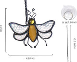 HUIMEIJU Stained Glass bee Window Hanging/Tiffany Glass Decorative Pendant, Birthday Gifts for classmates, Colleagues, Family, Children, car Pendants, Garden Decorations
