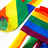 timecity 2PCS Rainbow Windsock Heavy Duty 40 Inches Garden Stripes Wind Socks Banner Flag Outdoor Hanging Decor for Wall Tree Front Patio Lawn Garden Decor