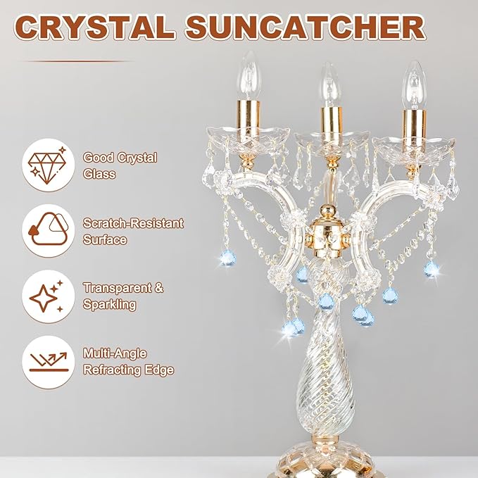 M METERXITY 20-Pack Crystal Ball Prisms, 24mm/0.94 Inch Chandelier Pendant Maker Hanging Crystals Chandelier Prisms for Home/Windows/Garden/DIY Decoration[Silver]