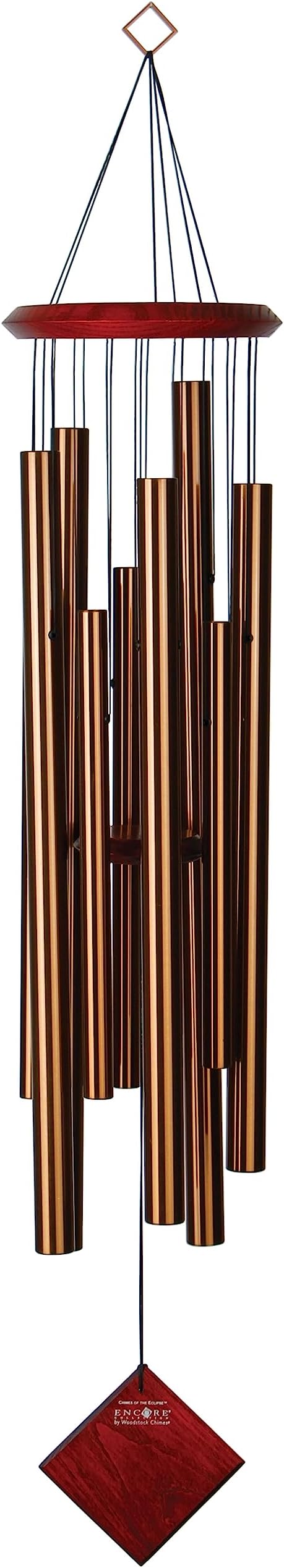 Woodstock Wind Chimes of the Eclipse Chimes for Outside, 40" Bronze Large Deep Tone Chime Décor for Outdoor Garden, Patio, Porch, Encore Collection