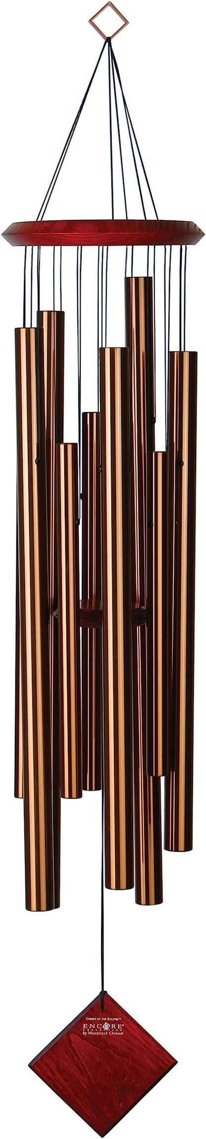 Woodstock Wind Chimes of the Eclipse Chimes for Outside, 40" Bronze Large Deep Tone Chime Décor for Outdoor Garden, Patio, Porch, Encore Collection