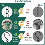 Rain Chains for Outside, 8.7FT Gutter Chain with 12 Bell Cups Rain Catcher Chain Replacement Downspout for Gutters Eaves Drainage Decor, Bronze