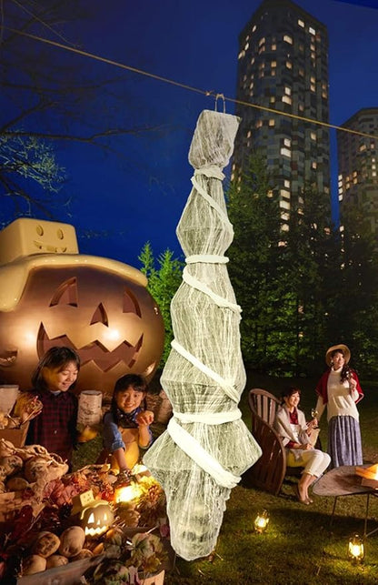 Halloween Decorations Outdoor - 70 Inch Hanging Corpses Props Scary Skeleton Body Inside Spider Web Halloween Yard Indoor & Outdoor Decor Halloween Party Favors Haunted House Decorations
