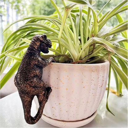Mini Resin Dinosaurs, Dinosaur Garden Statues, Flower Pot Plant Decoration, Fairy Garden Accessories, for Family or Friends, It Can Make Your Flowerpot More Vibrant (Tyrannosaurus Rex)
