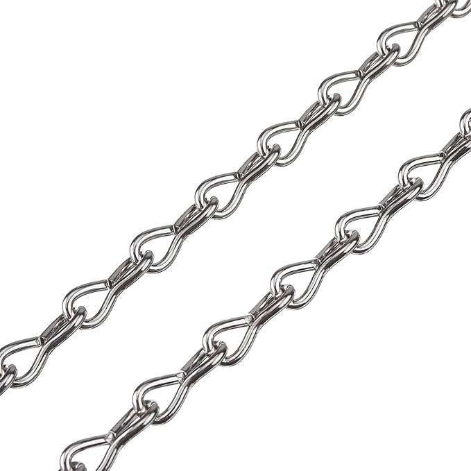 EBOOT 2 Pcs Hanging Chain for Bird Feeders, Planters, Lanterns and Ornaments (Silver,35 Inch)