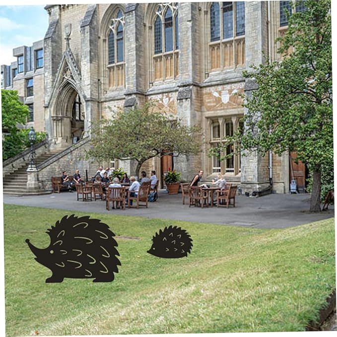 Hedgehog Wrought Iron Garden Stake Standing Metal Backyard Statue Animal Hollow Yard Ornament|Wrought Iron Decoration