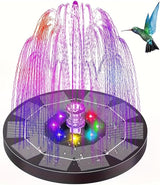 HEERTTOGO 1Pc 3.5W solar bird bath fountain pump with lights, solar panel kit water pump, suitable for ponds, bird feeders, gardens, outdoor decoration, DIY fountain landscaping, landscape design