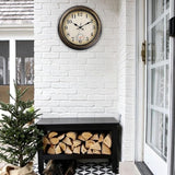 Outdoor Clocks Waterproof with Thermometer Vintage Wall Clock Decor for Bathroom Patio Pool Garden(12 Inch)