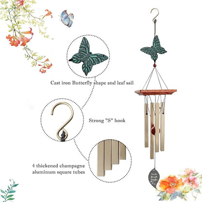 ASTARIN Memorial Custom Wind Chimes for Loss of Loved One, Wind Chimes for Patio Yard Decor, 24'' (condolences-10)