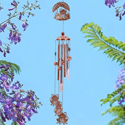 Frog Wind Chimes for Outside - Metal Windchimes Outdoors, Frog Gifts for Women/Men, Memorial/Birthday/Housewarming/Festival Gifts, Chimes for Garden Decor Patio Yard Outdoors