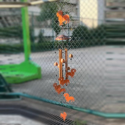 Dachshund Wind Chimes for Outside Dachshund Birthday Decorations Memorial Metal Dog Wind Chimes Unique Home Decor Dog Gifts for Women M