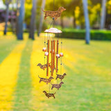 Dachshund Dog Wind Chimes Outdoor Weiner Dog Gifts for Women Men Mom Dad Best Birthday Unique Gardening Gifts Metal WindChimes for Outside/Indoors, Lawn, Patio, Home, Yard Decor, Garden Decorations