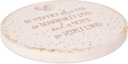 Pavilion Gift Company - in Memory of A Life So Beautifully Live & A Heart So Deeply Loved - 10" Round Weather Proof Garden Stone