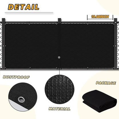 LOVE STORY Balcony Privacy Screen, 3'x14' Deck Shield Screen Fence Cover,UV Protection and Weather-Resistant,3 FT Height for Deck, Patio, Backyard, Outdoor Pool, Porch, Railing, Black