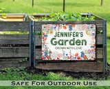 Personalized Metal Signs with Name Made in USA Custom Vintage Garden Sign Waterproof Vintage Decorative Metal Print for Wall Decor Customized Home Garden Ideas Gifts Artwork Prints for Yard Ourdoor