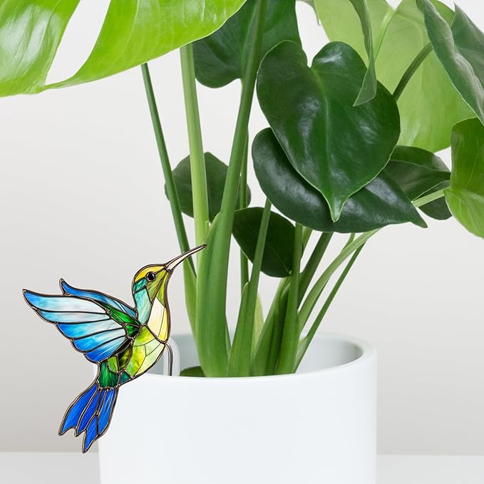 Hummingbird Gifts for Women Mom Grandma, Hanging Planter for Indoor Outdoor Garden, Bird Lover Plant Decor, Mothers Day Birthday Gifts from Daughter Son(11)