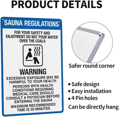 Aluminum Warning Sign, Vintage Style, 8 X 12 Inches