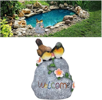 Spring Gift Welcome Bird Statue Garden Stone Outdoor Lawn Decor
