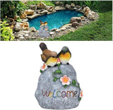 Garden Decor Welcome Bird Statue Garden Stone Outdoor Gardening Gifts