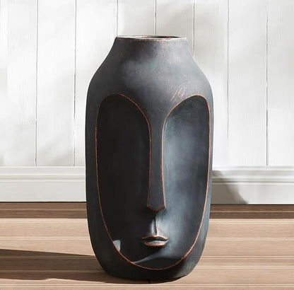 Wallowa 20 Inch Tall Large Statue, Garden & Home Decor, Modern Art, Artificial Stone, Bronze, 1 Pack