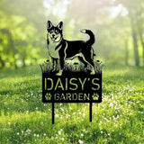 Custom Swedish Vallhund Dog Metal Memorial Garden Stake Personalized Pet Grave Marker Name Sign Remembrance Stake Decor Sympathy Dog Loss,Outdoor Statues for Yard Garden Lawn Patio Pathway Grave.