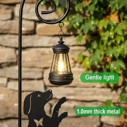 Metal Dog Stake with Solar Lights Outdoor Decorative,Beagle Lawn Ornaments,Womens Gifts Unique,Garden Silhouette Animal Decor