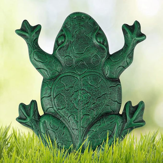 MDLUU Frog Stepping Stone, Cast Iron Frog Art, Decorative Flagstone for Garden Walkway, Yard, Patio Decor