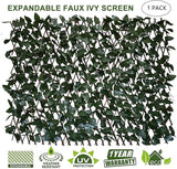 GLANT Expandable Fence Privacy Screen for Balcony Patio Outdoor,Decorative Faux Ivy Fencing Panel,Artificial Hedges (Single Sided Leaves) (1, Dark Green)