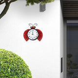 Outdoor Clock Silent Non-Ticking, Outdoor Wall Clocks with Thermometer & Humidity, Quartz Clocks Decor for Patio Garden Living Room